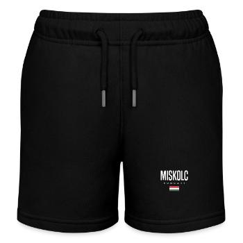 Miskolc, Hungary - Kids Organic Sweat Shorts by Stanley/Stella - black - Front