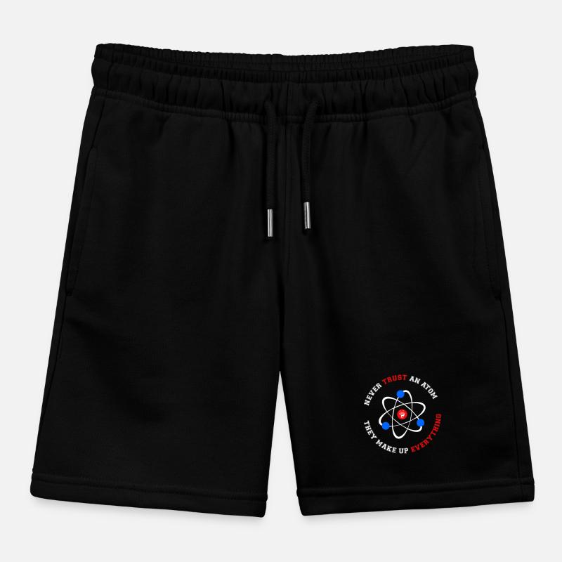 Never Trust an Atom They Make Up Everything Kids Organic Sweat Shorts by Stanley/Stella