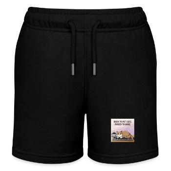 Katzenliebhaber Arbeiter - Kinder Organic Joggingshorts Mini Bolter von Stanley/Stella - Schwarz - Vorne