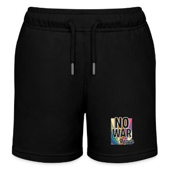 Peace Frieden Freiheit No War - Kinder Organic Joggingshorts Mini Bolter von Stanley/Stella - Schwarz - Vorne