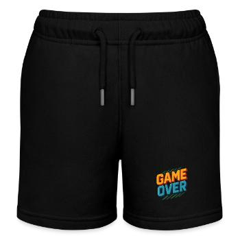 Game Over – Retro Gamer Design - Kinder Organic Joggingshorts Mini Bolter von Stanley/Stella - Schwarz - Vorne