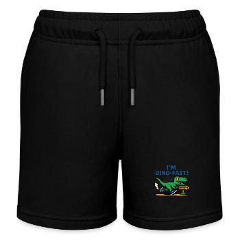 I'm Dino-Fast Kindergarten Graduation - Kids Organic Sweat Shorts by Stanley/Stella - black - Front