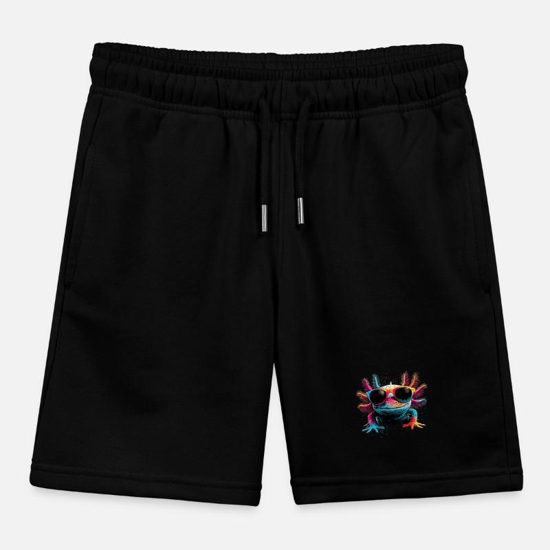 Axolotl Small Newt Tail Tail Cute Axolotl Kids Organic Sweat Shorts by Stanley/Stella
