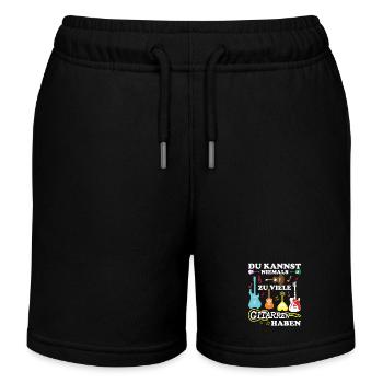Gitarre Spruch Band Musikinstrument E-Gitarre - Kinder Organic Joggingshorts Mini Bolter von Stanley/Stella - Schwarz - Vorne