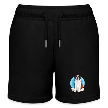 Saint Bernard Dog St. Bernard Dog Gift - Kids Organic Sweat Shorts by Stanley/Stella - black - Front
