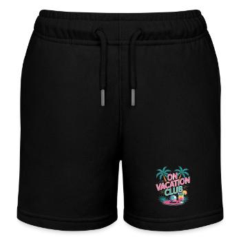 Vacation Club Summer Festival Vacation Beach Vacation - Kids Organic Sweat Shorts by Stanley/Stella - black - Front