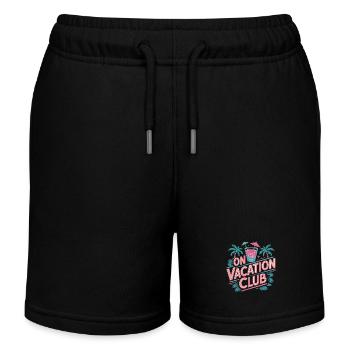 Vacation Club Summer Festival Vacation Beach Vacation - Kids Organic Sweat Shorts by Stanley/Stella - black - Front