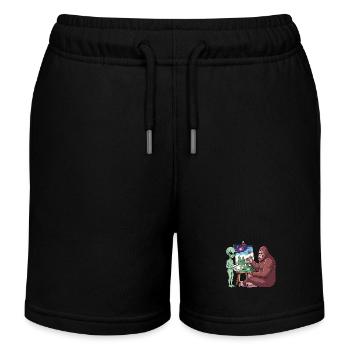 Alien et Bigfoot - Short de jogging enfant bio Stanley/Stella - noir - Devant