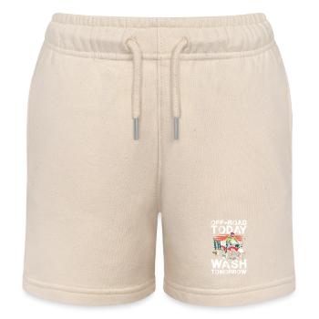 Off-Road Abenteuer Heute Wasch Morgen - Kinder Organic Joggingshorts Mini Bolter von Stanley/Stella - Natur - Vorne
