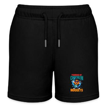 Chicken Nugget - Kinder Organic Joggingshorts Mini Bolter von Stanley/Stella - Schwarz - Vorne