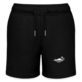 Curacao Island with Palm Trees Dream Vacation Destination - Kids Organic Sweat Shorts by Stanley/Stella - black - Front