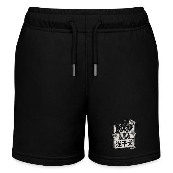 Niedlicher Hund Mit Barcode-Poster - Kinder Organic Joggingshorts Mini Bolter von Stanley/Stella - Schwarz - Vorne