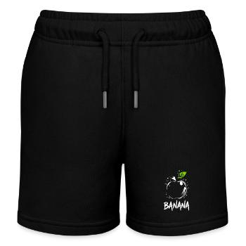 Banane Apfel Witz - Kinder Organic Joggingshorts Mini Bolter von Stanley/Stella - Schwarz - Vorne