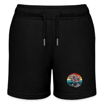 Cassette - Kids Organic Sweat Shorts by Stanley/Stella - black - Front