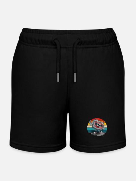 Kassette - Kinder Organic Joggingshorts Mini Bolter von Stanley/Stella - Schwarz