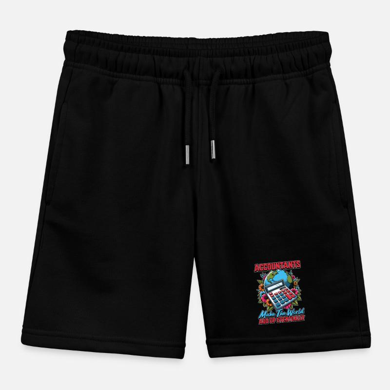 Accounting Accountants Make The World Spreadsheet Kids Organic Sweat Shorts by Stanley/Stella
