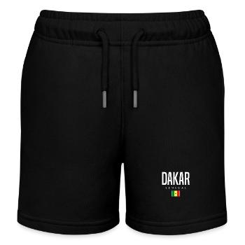 Dakar, Sénégal - Short de jogging enfant bio Stanley/Stella - noir - Devant