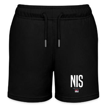 Nis Serbien - Kinder Organic Joggingshorts Mini Bolter von Stanley/Stella - Schwarz - Vorne