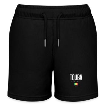 Touba Sénégal - Short de jogging enfant bio Stanley/Stella - noir - Devant