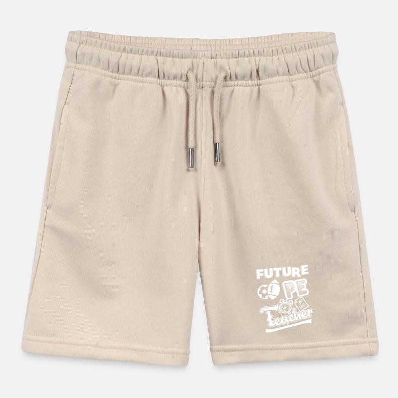 Future PE Teacher Kids Organic Sweat Shorts by Stanley/Stella
