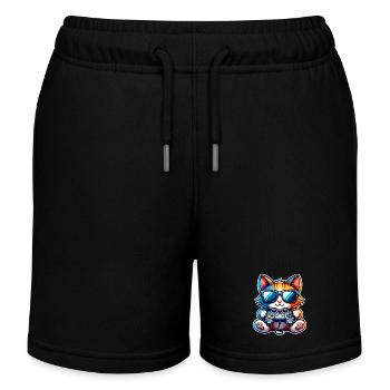 Cat Gaming Gamer - Short de jogging enfant bio Stanley/Stella - noir - Devant