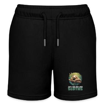 Sloths Sloth - Kids Organic Sweat Shorts by Stanley/Stella - black - Front