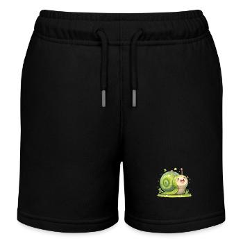 Schnecken Schnecke - Kinder Organic Joggingshorts Mini Bolter von Stanley/Stella - Schwarz - Vorne