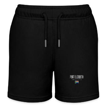 Port Elizabeth, South Africa - Kids Organic Sweat Shorts by Stanley/Stella - black - Front