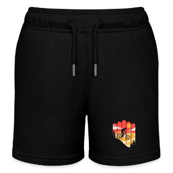 Mountainbike Fahrrad Radsport - Kinder Organic Joggingshorts Mini Bolter von Stanley/Stella - Schwarz - Vorne