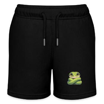 Snakes Snake - Kids Organic Sweat Shorts by Stanley/Stella - black - Front