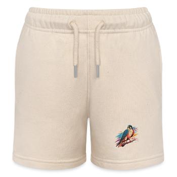 Bunter Falke Auf Ast Mit Farbenfrohem Hintergrund - Kinder Organic Joggingshorts Mini Bolter von Stanley/Stella - Natur - Vorne
