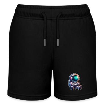 Astronaut Gaming - Kinder Organic Joggingshorts Mini Bolter von Stanley/Stella - Schwarz - Vorne