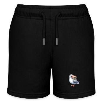Nordsee Ostsee Möwe Möwen maritim Hering - Kinder Organic Joggingshorts Mini Bolter von Stanley/Stella - Schwarz - Vorne