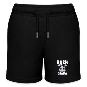Rock parce que j’aime le drame - Short de jogging enfant bio Stanley/Stella - noir - Devant