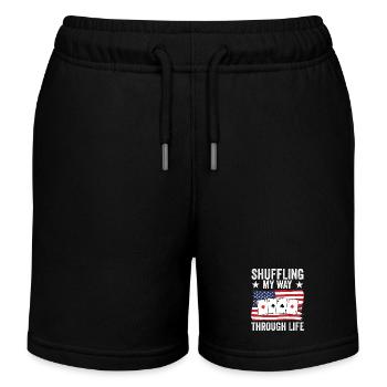 Funny Pinochle Card Player USA Drapeau - Short de jogging enfant bio Stanley/Stella - noir - Devant