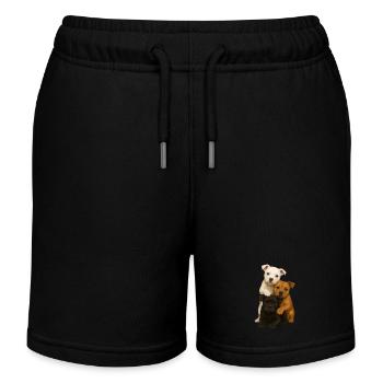 Dog Dogs Cute Dogs - Kids Organic Sweat Shorts by Stanley/Stella - black - Front
