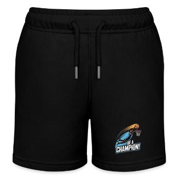 SPIELEN SEI EIN CHAMPION - Kinder Organic Joggingshorts Mini Bolter von Stanley/Stella - Schwarz - Vorne