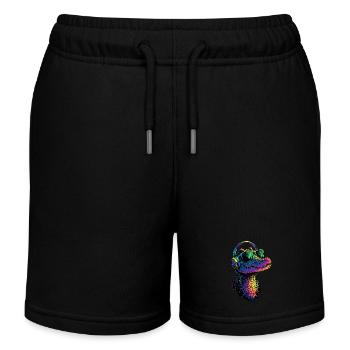 Krokodil Alligator Reptilien Kroko Liebe Krokodile - Kinder Organic Joggingshorts Mini Bolter von Stanley/Stella - Schwarz - Vorne