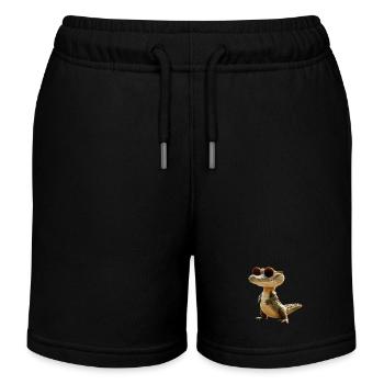 Crocodile Alligator Reptile Crocodile Love Crocodiles - Short de jogging enfant bio Stanley/Stella - noir - Devant