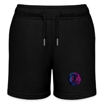 Lion néon - Short de jogging enfant bio Stanley/Stella - noir - Devant