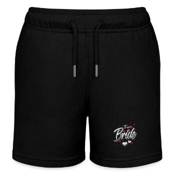 Team Bride - Kids Organic Sweat Shorts by Stanley/Stella - black - Front