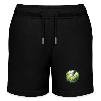 Cigognes Cigognes - Short de jogging enfant bio Stanley/Stella - noir - Devant