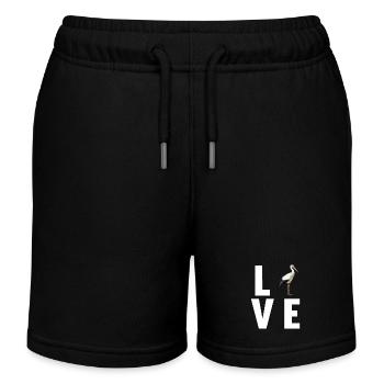 Cigognes Cigognes - Short de jogging enfant bio Stanley/Stella - noir - Devant