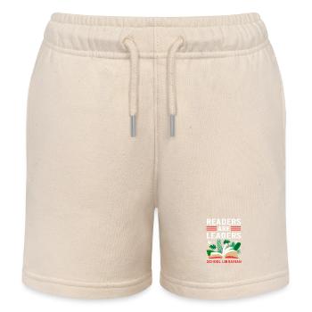 Reading Library Bookworm - Kids Organic Sweat Shorts by Stanley/Stella - soft Ecru - Front