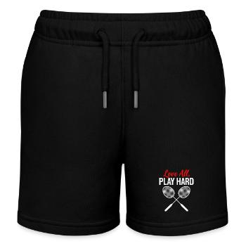 Love All Play Hard Badminton - Short de jogging enfant bio Stanley/Stella - noir - Devant