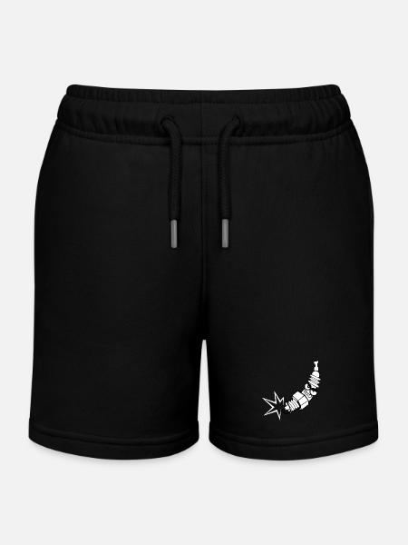 Bandes bougie d'allumage avec le visage - Short de jogging enfant bio Stanley/Stella - noir
