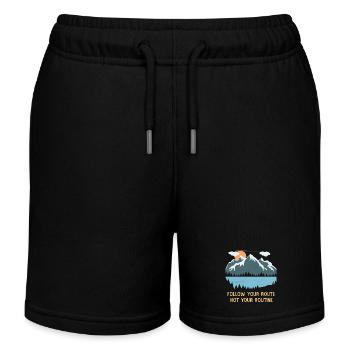 Berge - Kinder Organic Joggingshorts Mini Bolter von Stanley/Stella - Schwarz - Vorne