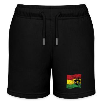 Lion Reggae Drapeau - Short de jogging enfant bio Stanley/Stella - noir - Devant