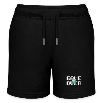 Game Over Retrogaming - Kinder Organic Joggingshorts Mini Bolter von Stanley/Stella - Schwarz - Vorne