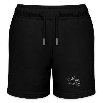 Amour relation couple - Short de jogging enfant bio Stanley/Stella - noir - Devant
